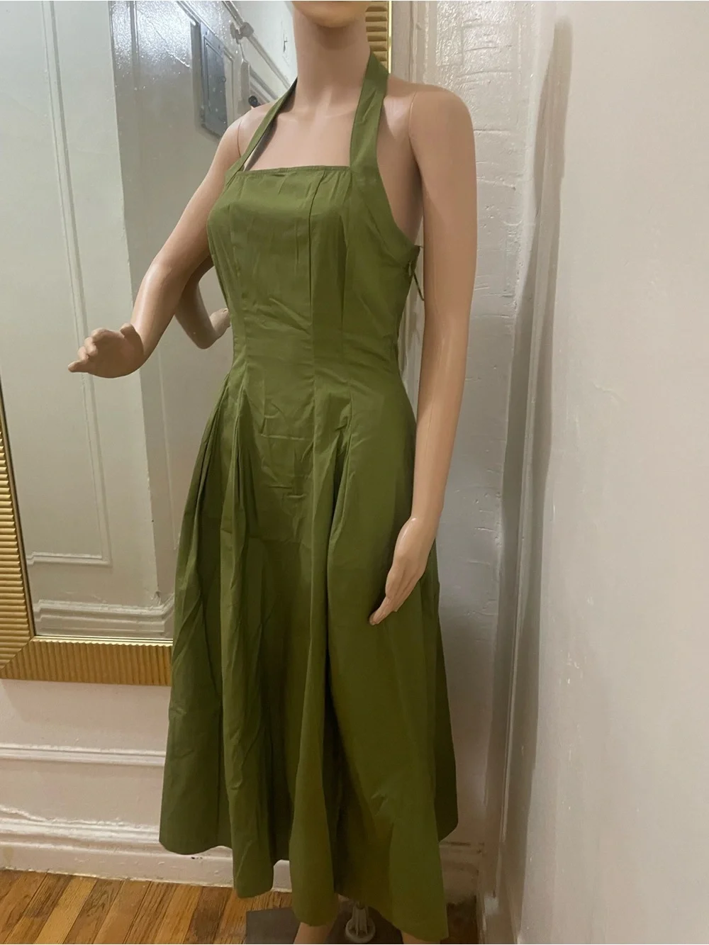 a new day Olive Halter Midi Dress